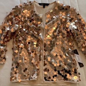 Lularoe elegant gold sequin Stella jacket 🌟